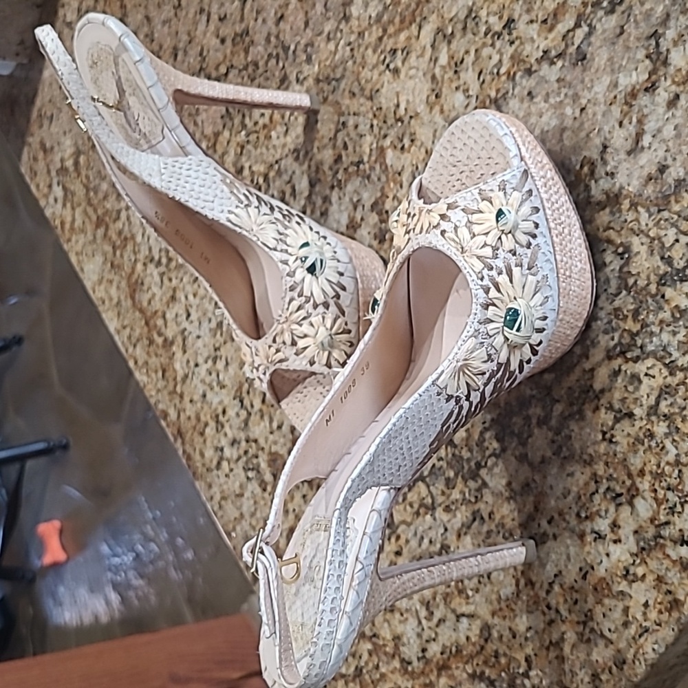 Vintage Christian Dior slingback platform stilletos size 8